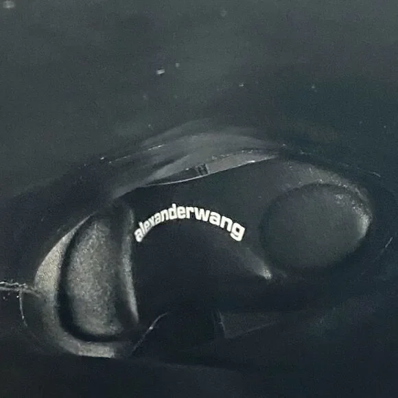 Alexander Wang Delphine brand-embossed leather heeled knee-high boots size 36.5 - Picture 12 of 15